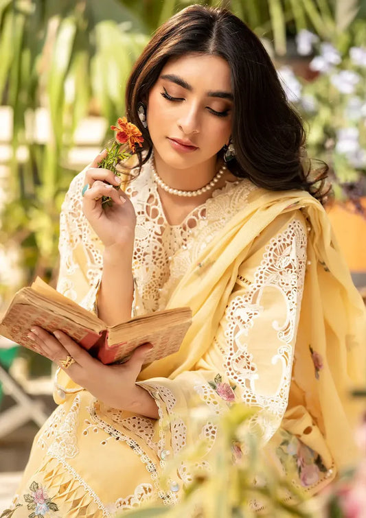 GHANI-Luxury Full Embroidered Chikenkari Lawn Unstiched 3PC Suit