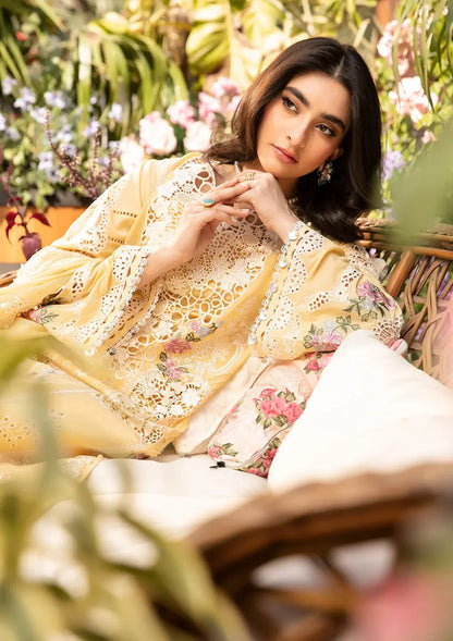 Reems Luxury Full Embroidered  Chikenkari Lawn Unstiched 3PC Suit