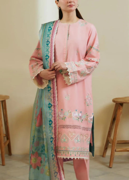 GHANI-Luxury Full Embroidered Chikenkari Lawn Unstiched 3PC Suit