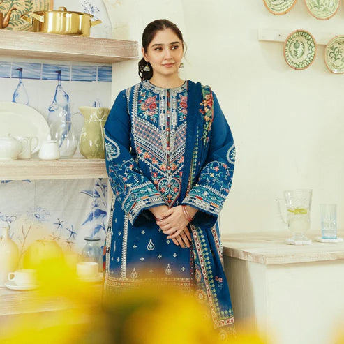 ZARA SHAJHAN EMBROIDERED LAWN 3PC UNSTICHED