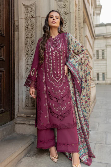 Reems Luxury Full Embroidered  Chikenkari Lawn Unstiched 3PC Suit