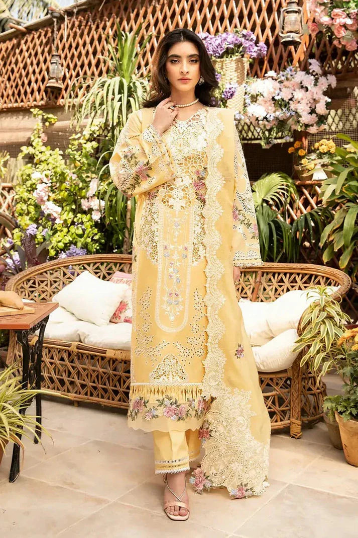 Reems Luxury Full Embroidered  Chikenkari Lawn Unstiched 3PC Suit