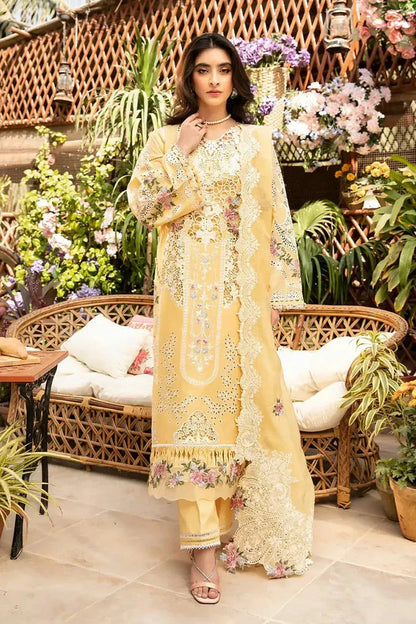 Reems Luxury Full Embroidered  Chikenkari Lawn Unstiched 3PC Suit