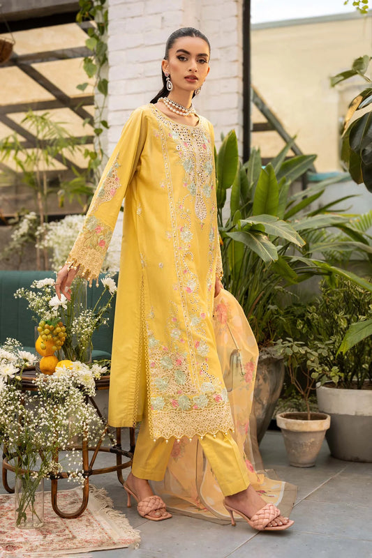 Reems Luxury Full Embroidered  Chikenkari Lawn Unstiched 3PC Suit