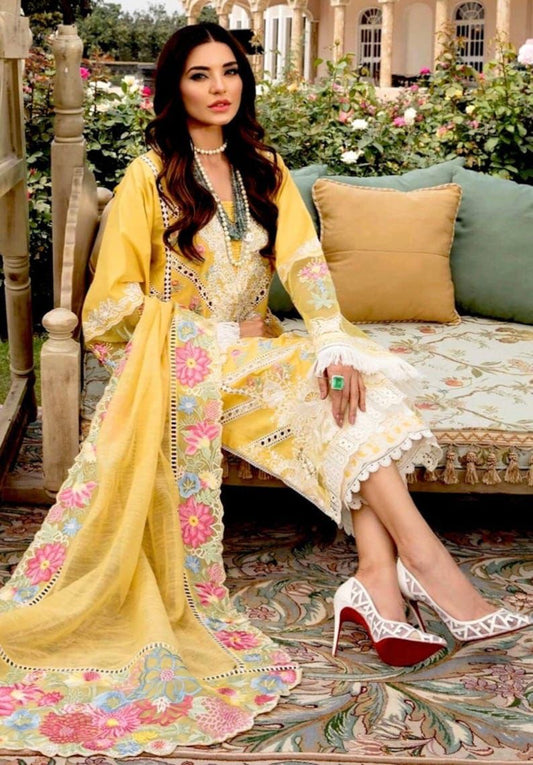 CRIMSON EMBROIDERY LAWN 3PC