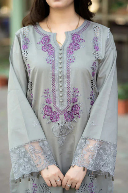 Ghani Luxury Full Embroidered  Chikenkari Lawn Unstiched 3PC Suit
