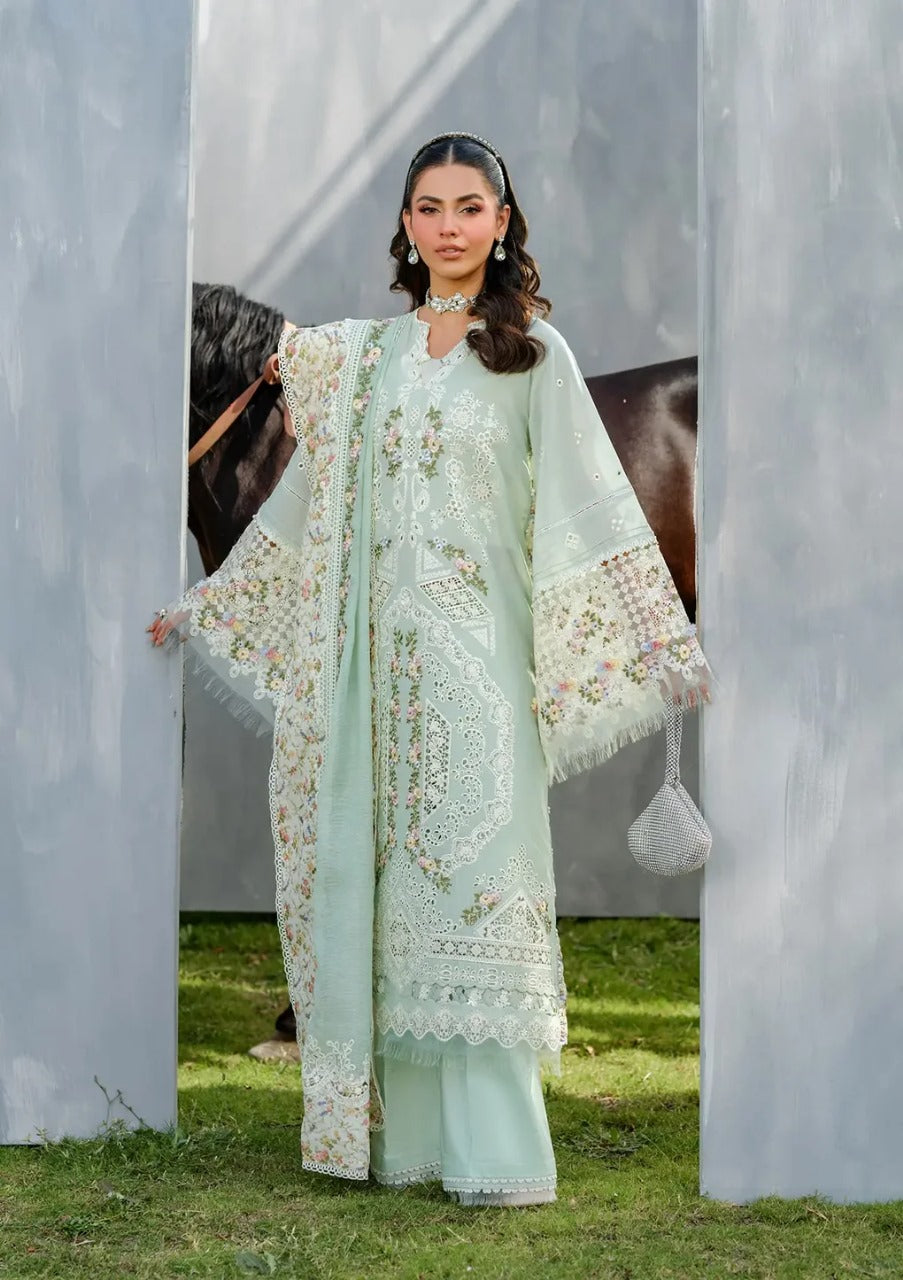 Reems Luxury Full Embroidered  Chikenkari Lawn Unstiched 3PC Suit