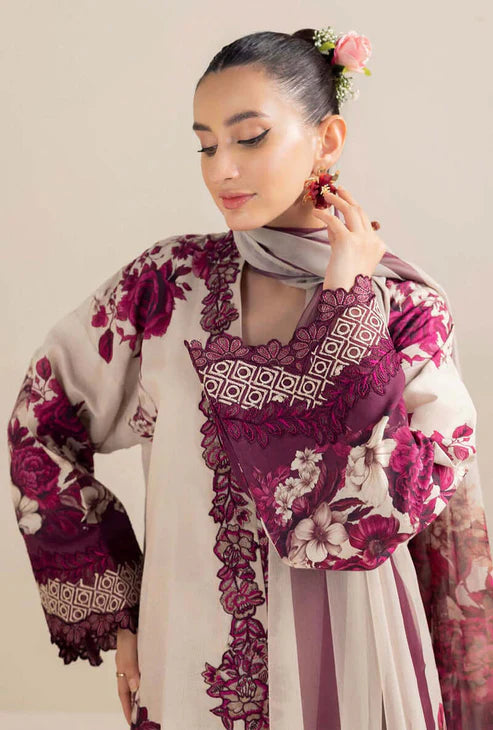 MARIA.B EMBROIDERED LAWN 3PC UNSTICHED
