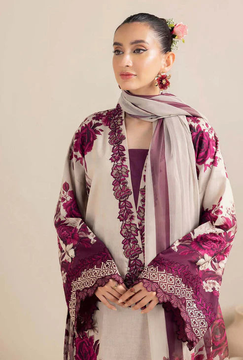 MARIA.B EMBROIDERED LAWN 3PC UNSTICHED