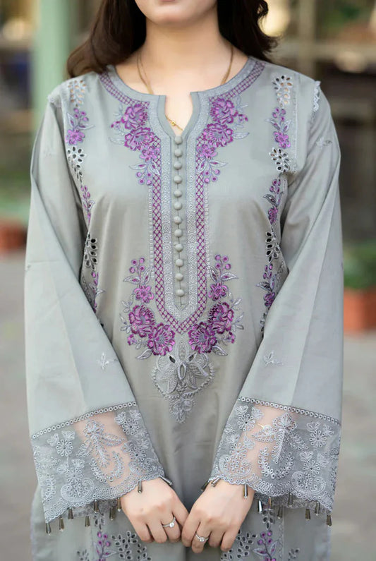 Reems Luxury Full Embroidered Lawn Unstiched 3PC Suit